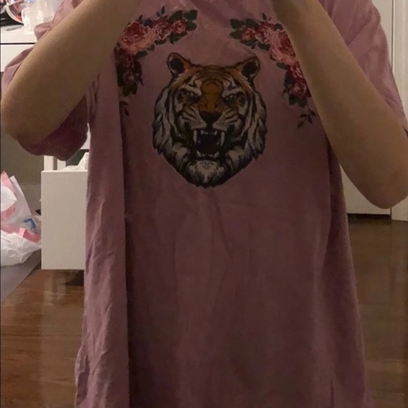 Tops - lea&viola tiger embroidery short